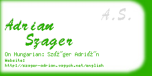 adrian szager business card